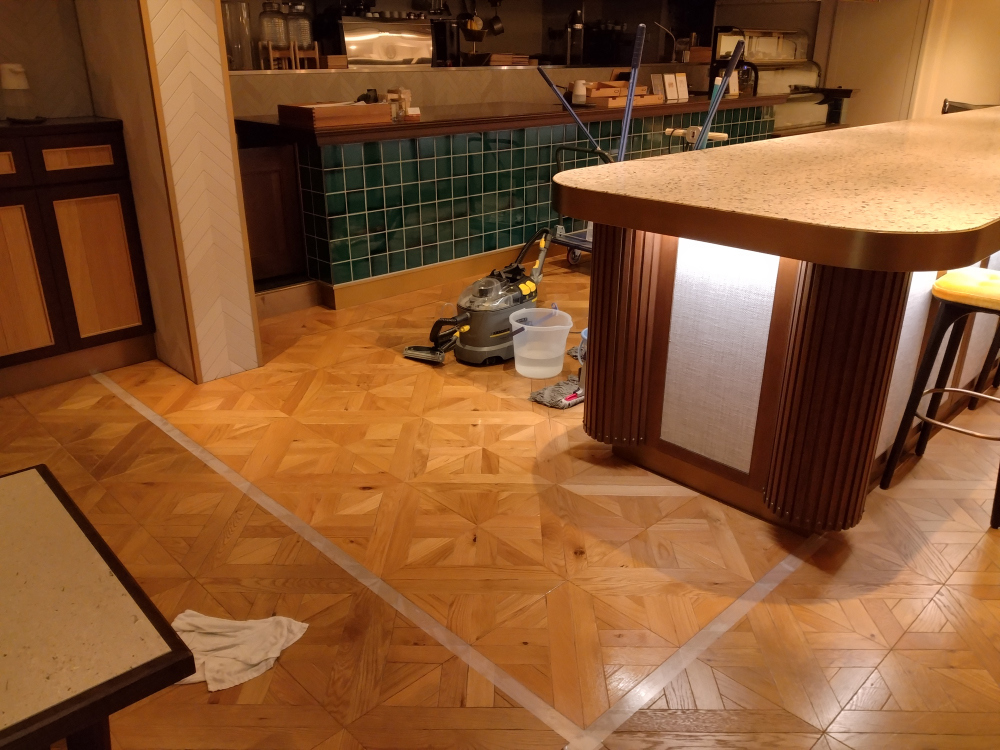 木床剥離：一区画清掃にて