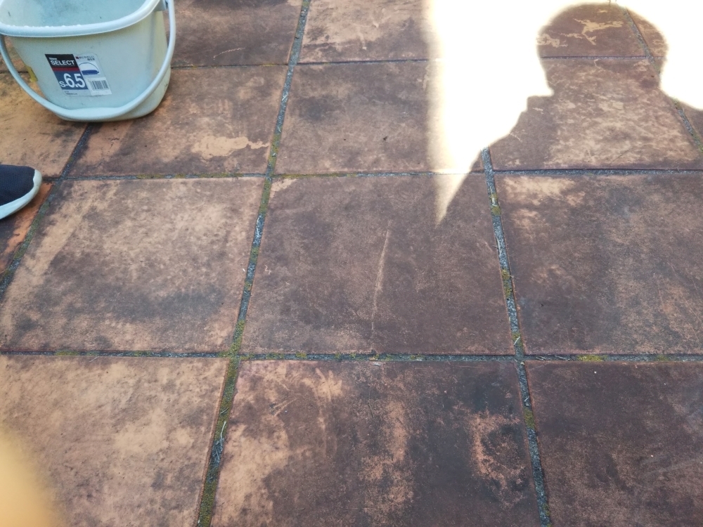 石床洗浄:作業前