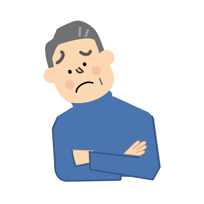 考え込む男性