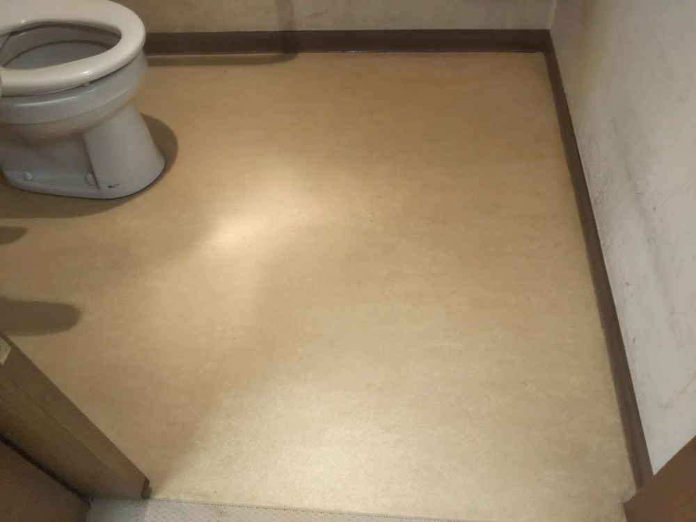 清掃後：トイレ床