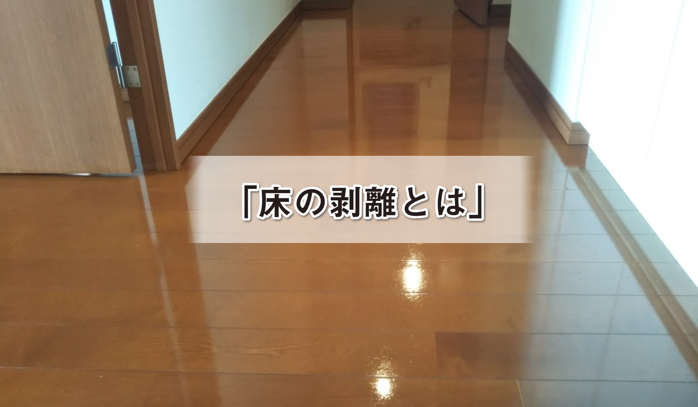 剥離をした床面