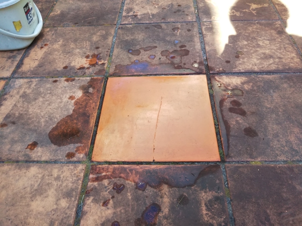 石床洗浄:作業後