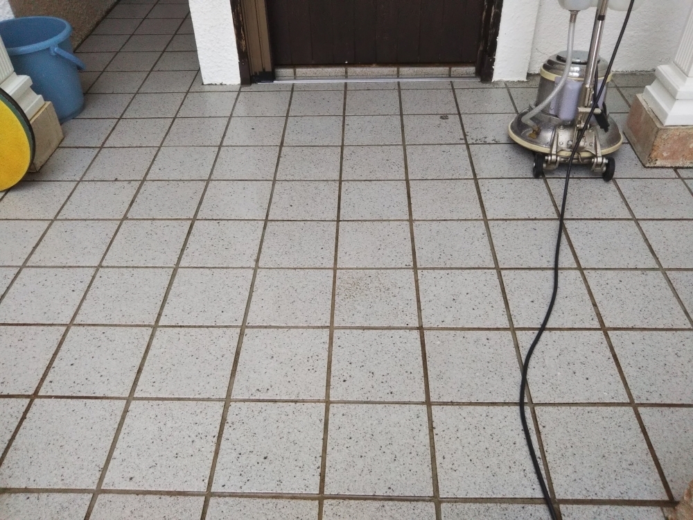 石床洗浄:作業後