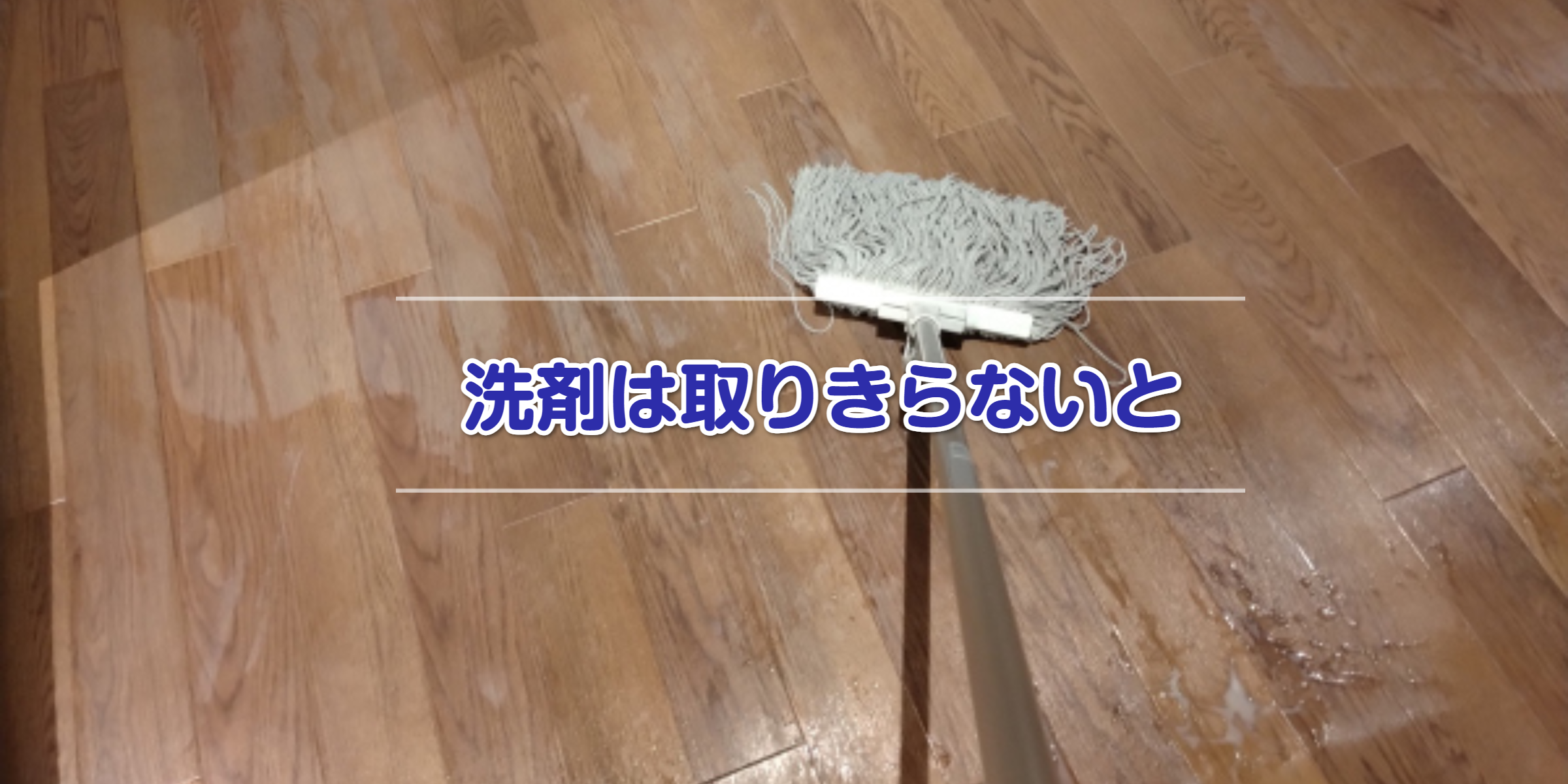 モップで水拭き