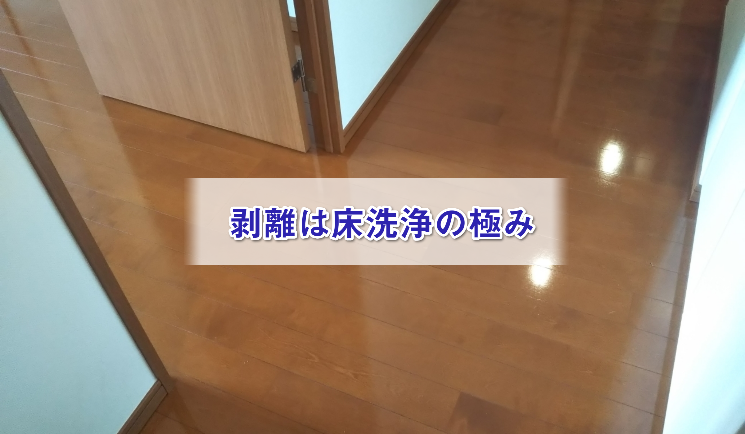 剥離をした床面